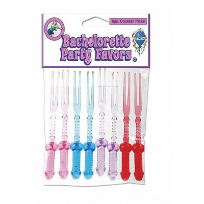 SET 8 FORCHETTE TRANSLUCIDE A FORMA DI PENE